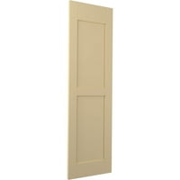 Ekena Millwork 15 W 65 H Americraft Két egyenlő sík panel külső valódi fa redőnyök, természetes zsineg