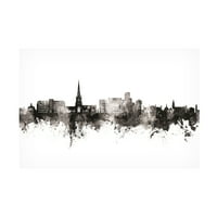 Michael Tombsett 'Solihull Anglia Skyline BW' Canvas Art