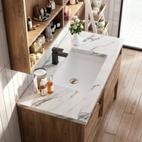 DeerValleyBath DV - 1u kerámia fehér téglalap alakú Alulméretes mosogató Porcelán fürdőszoba mosdó edény túlcsordulással