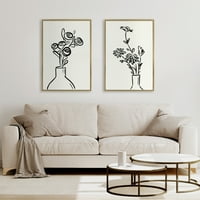 Kate és Laurel Sylvie minimalista Csendélet virágok vázában és keretes vászon fali művészet a Creative Bunch Studio