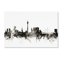 Védjegy Szépművészet 'DUSSELDORF Németország Skyline I' Canvas Art készítette Michael Tompsett