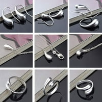 Ékszer készlet könnycsepp medál nyaklánc fülbevaló karkötő gyűrű ajándékok nőknek