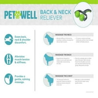 Petwell hátsó és nyaki enyhítő kézi masszázshenger kutyák és macskák számára