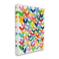 Stupell Industries szeszélyes szerelmi szívek minta grafikus galéria csomagolt vászon nyomtatott fali művészet, Alli
