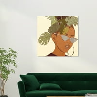A Wynwood Studio trópusi gondolkodású divat és glam portrék fali művészete nyomtatott zöld hadsereg zöld 30x30