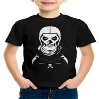 Fortnite Boys Skull Trooper Keresztezett Grafikus Póló, Méretek 8-18