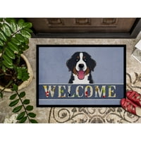 Carolines kincsek BB1423MAT Berni hegyi kutya üdvözlő ajtó szőnyeg, beltéri szőnyeg vagy kültéri üdvözlő szőnyeg lábtörlő