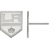 Logoart NHL Los Angeles Kings Karat fehérarany kis oszlop fülbevalók