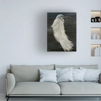 Csillagos design stúdió 'Textured Egret II' vászon művészet