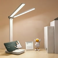 Dupla fejű asztali lámpa megvilágítása fényerő állítható hasznos kollégiumi hálószoba USB töltés LED olvasólámpa