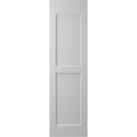 Ekena Millwork 18 W 58 H Americraft Két egyenlő emelt panel külső valódi fa redőnyök, alapozva