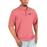 Férfi Antigua Heathered Red Delaware State Hornets Big & magas Esteem Polo