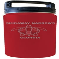 Skidaway Narrows Georgia Souvenir Oz Gravírozott Piros Szigetelt Dupla Falú Rozsdamentes Acél Vizes Palack Pohár