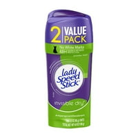 Lady Speed ​​Stick láthatatlan, száraz antiperszálas női dezodor, por friss, 2,3oz ikercsomag