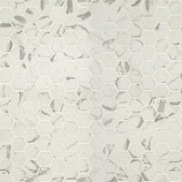 STOMUARIO Celano Hexagon 12. in. 11. Üveghálóra szerelt mozaik csempe