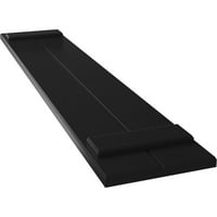 Ekena Millwork 3 4 W 62 H True Fit PVC Két tábla csatlakozott a Board-N-Batten redőnyökhez, fekete