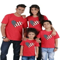 Capreze Apa Anya Gyerek Amerikai Zászló Nyomtatott Tunika Blúz Társalgó Legénység Nyak Póló Loungewear Pólók Rövid