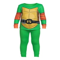 Teenage Mutant Ninja Turtles kisgyermek fiú szorosan illeszkedő pizsama szett, 2 darabos, méretek 12M-5T