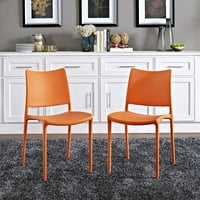 Modway csípő étkező oldalsó szék készlet narancssárga
