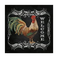 Védjegy Szépművészet 'Welcome Rooster 2' vászon művészete: Jean Plout