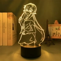 Anime USB fény Manga jövő napló Yuno Gasai ábra 3D éjszakai fény színes távoli érintőkapcsoló hálószoba dekoráció akril