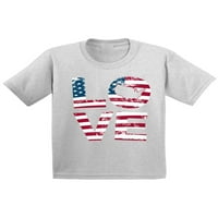 Kínos stílusok Ifjúsági szerelem amerikai zászló grafikus Ifjúsági gyerekek póló felsők USA zászló Stars and Stripes
