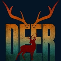 Deer Boys piros grafikus póló-A Humans XS tervezése