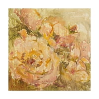 Védjegy Szépművészet 'Peach Flower' vászonművészet, Mary Miller Veazie