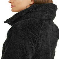 Éghajlati koncepciók női bolyhos gyapjú teljes cipzáras kabát