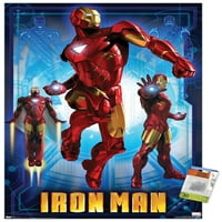 Marvel Cinematic Universe-Iron Man-Mark Vi fali poszter Nyomócsapokkal, 22.375 34