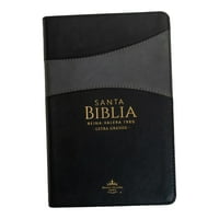 Biblia Reina Valera Kézi Méret nagy betű pont - Műbőr Fekete szürke. Bitono gyűjtemény
