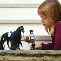 Breyer lovak-Freedom Series 1: Scale ló és angol lovas szett, Jet és Charlotte akciófigura szett