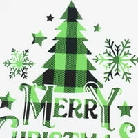 Családi karácsonyi Pjs megfelelő készletek karácsonyfa levél nyomtatás Hosszú ujjú felsők + Kockás Hosszú nadrág felnőtt