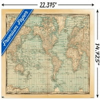 Térkép-Rusztikus Falplakát, 14.725 22.375