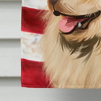 Finn Lapphund Kutya Amerikai Zászló Zászló Vászon Ház Mérete -