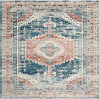nuLOOM Derya perzsa Vintage terület szőnyeg, 4' 6', kék