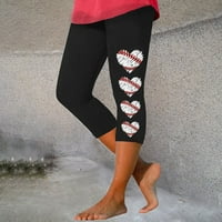 iOPQO Capri nadrág női nők minden évszakban nyomtatott Elasztikus vékony alkalmi Stretch vágott nadrág LeggingsLeggings