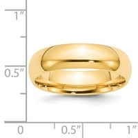 Finest Gold 14ky Standard Comfort Fit szalag, sárga méretű 12.5
