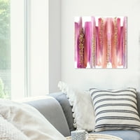 Wynwood Studio absztrakt fal art nyomtatás 'inspiráló rózsaszín színminták' textúrák - rózsaszín, arany
