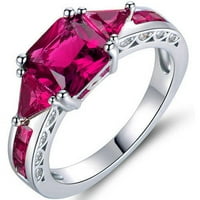 Carat T.G.W. Ruby 18KT fehér aranyozott gyűrű