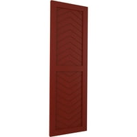 12 W 32 H True Fit PVC Két panel Chevron modern stílusú rögzített redőnyök, borsvörös