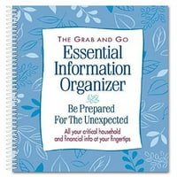 Essential Information Organizer-a kritikus háztartási és pénzügyi információk a helyén-Spiral Bound 10X8