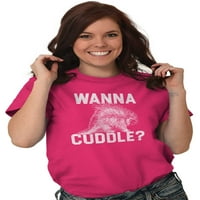 Wanna Cuddle Porcupine Animal Lover férfi grafikus póló pólók Brisco Brands 3X
