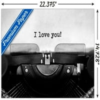 Írógép-szeretlek fali poszter, 14.725 22.375