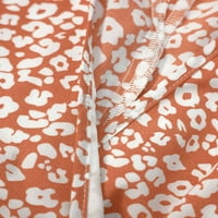 Sanviglor Női Jumpsuits Virágmintás Rövidnadrág Széles Lábú Laza Playsuit Beach Mini Nadrág Narancs L