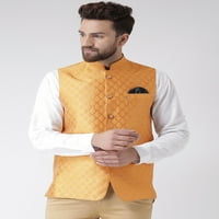 Hangup férfi Party wear Multi Regular fit Jacquard Nehru kabát