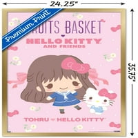 Gyümölcs kosár Hello Kitty és barátai - Tohru és Hello Kitty fali poszter, 22.375 34 keretes
