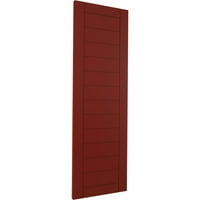 Ekena Millwork 15 W 62 H True Fit PVC vízszintes SLAT keretes modern stílusú rögzített redőnyök, borsvörös