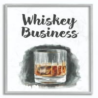 Stupell Industries Whisky Üzleti Bár Konyhai rajz keretezett fal művészet Daphne Polselli