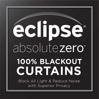 Eclipse Nora Szilárd Abszolút Nulla Blackout Rod Zseb Egyetlen Ablak Függöny Panel, Fehér, 84